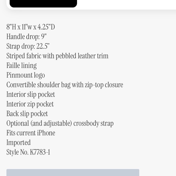 Kate Spade Hudson Striped Medium Convertible Shoulder Bag NWT - Picture 7 of 12